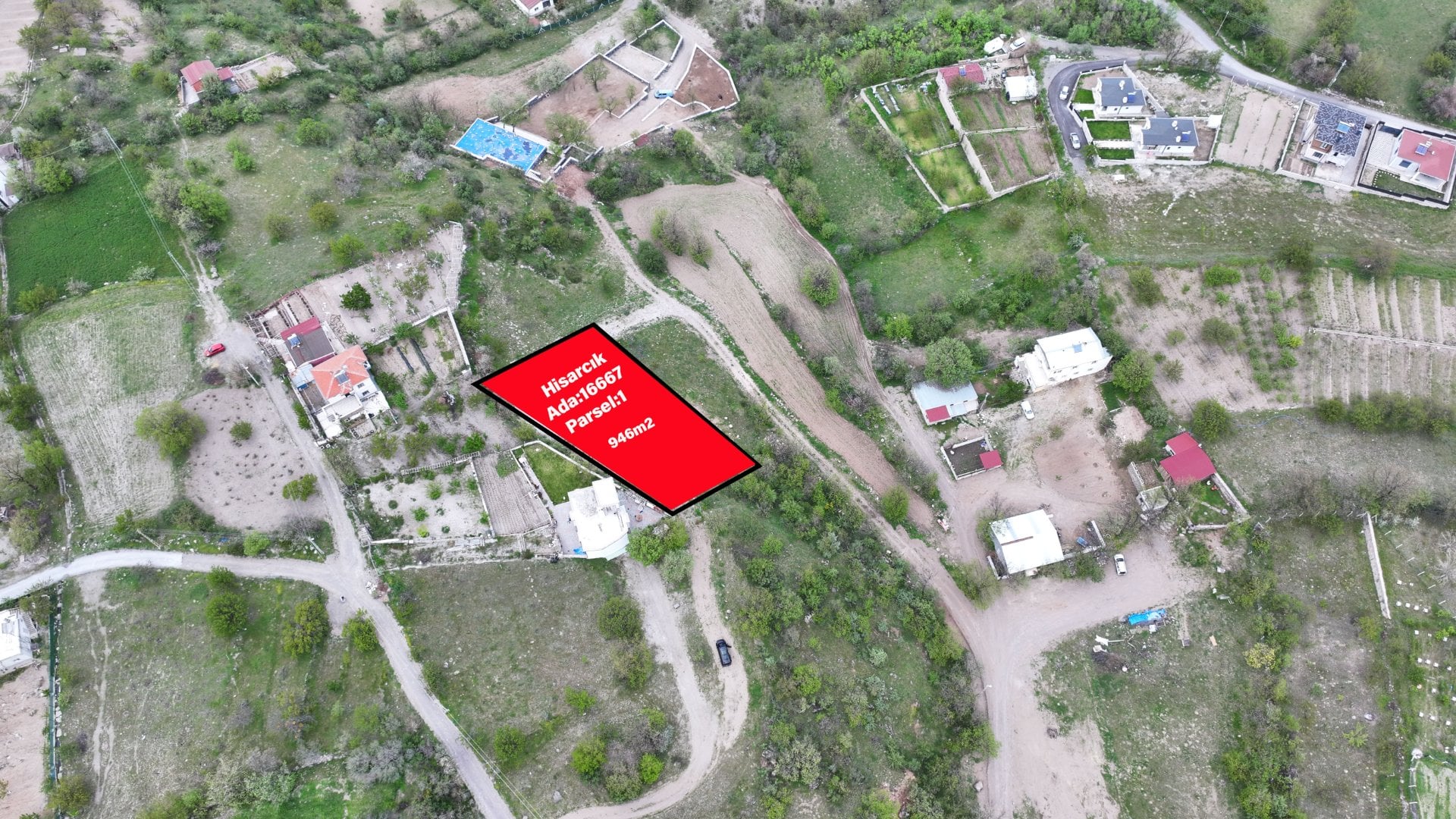 Hisarcık'da 946m2 İmar çapı Hazır Villa Parseli - 3