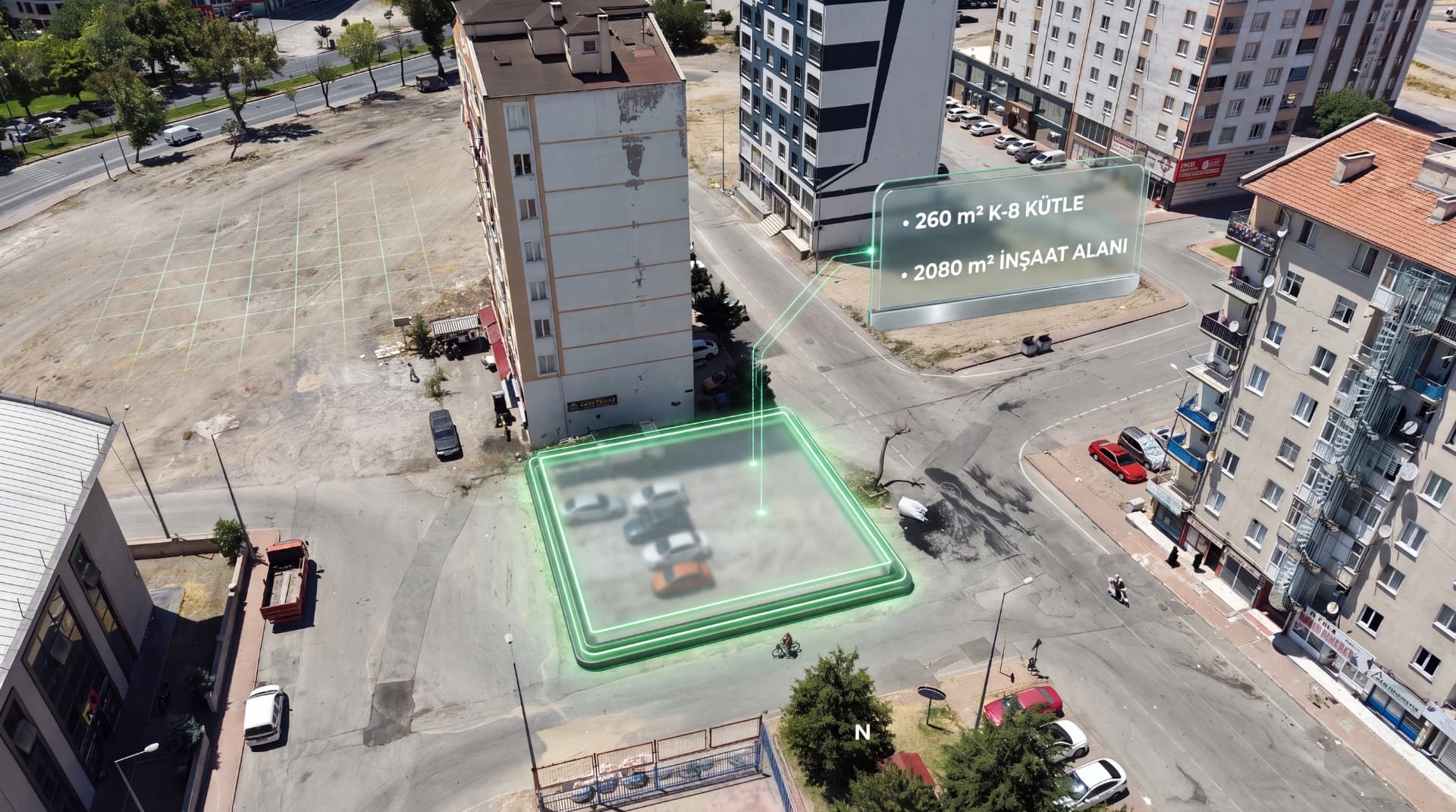 2080m2 NET İNŞAAT ALANLI REZİDANS VE HOTEL ARSASI