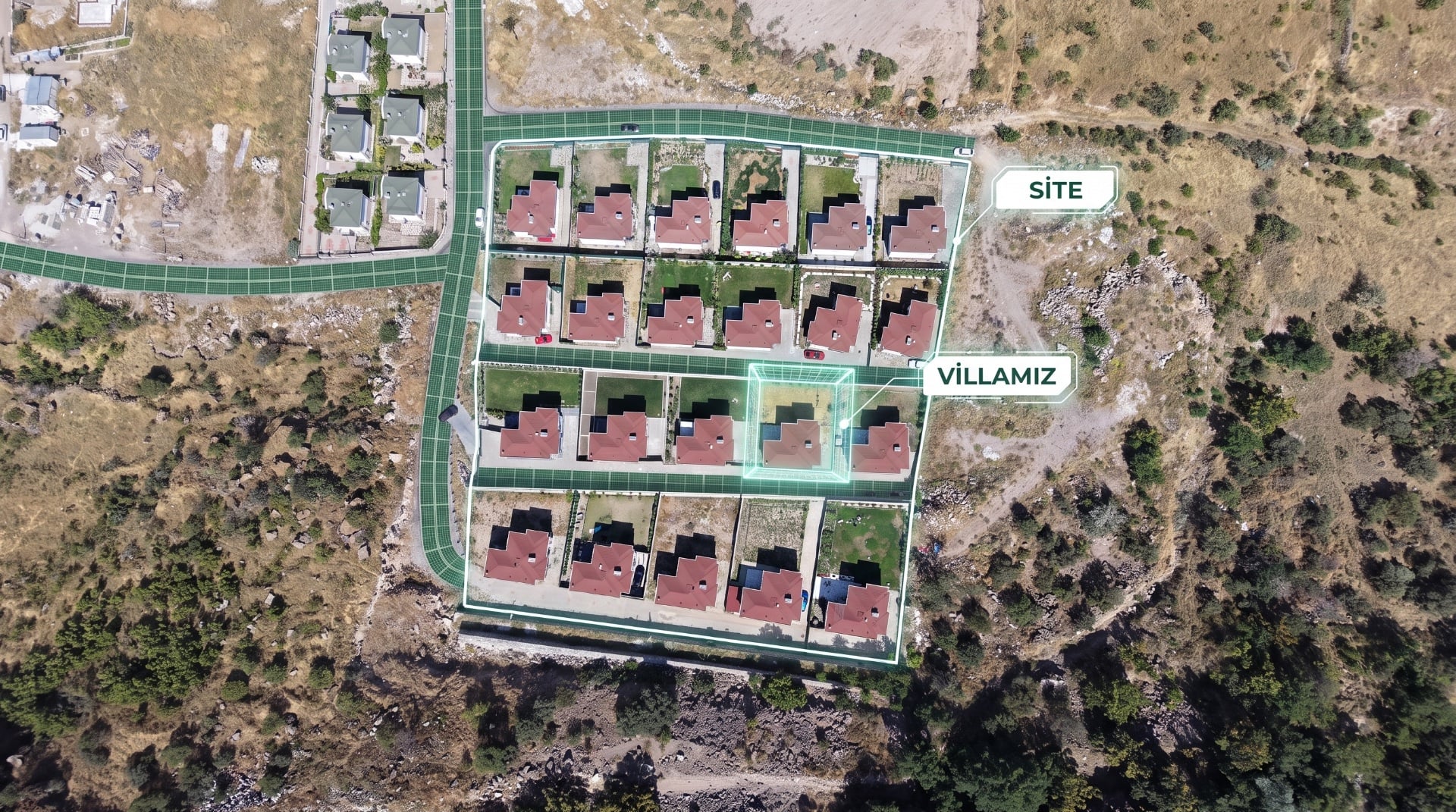 BECEN YAMAÇ VİLLALARI'NDA 500m² BAHÇELİ | 3,5+1 LÜKS VİLLA - 3