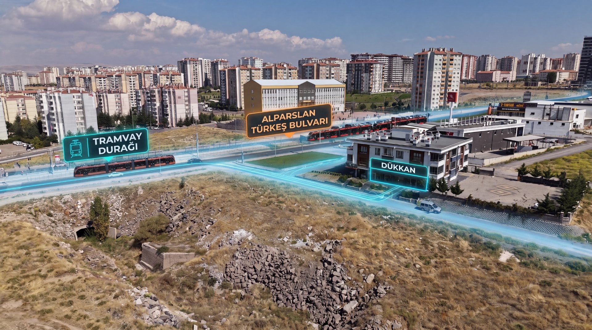 GESİ YOLU ÜZERİNDE 100 m² MÜLKÜ SATILIK LÜKS OFİS & DÜKKANLAR - 1