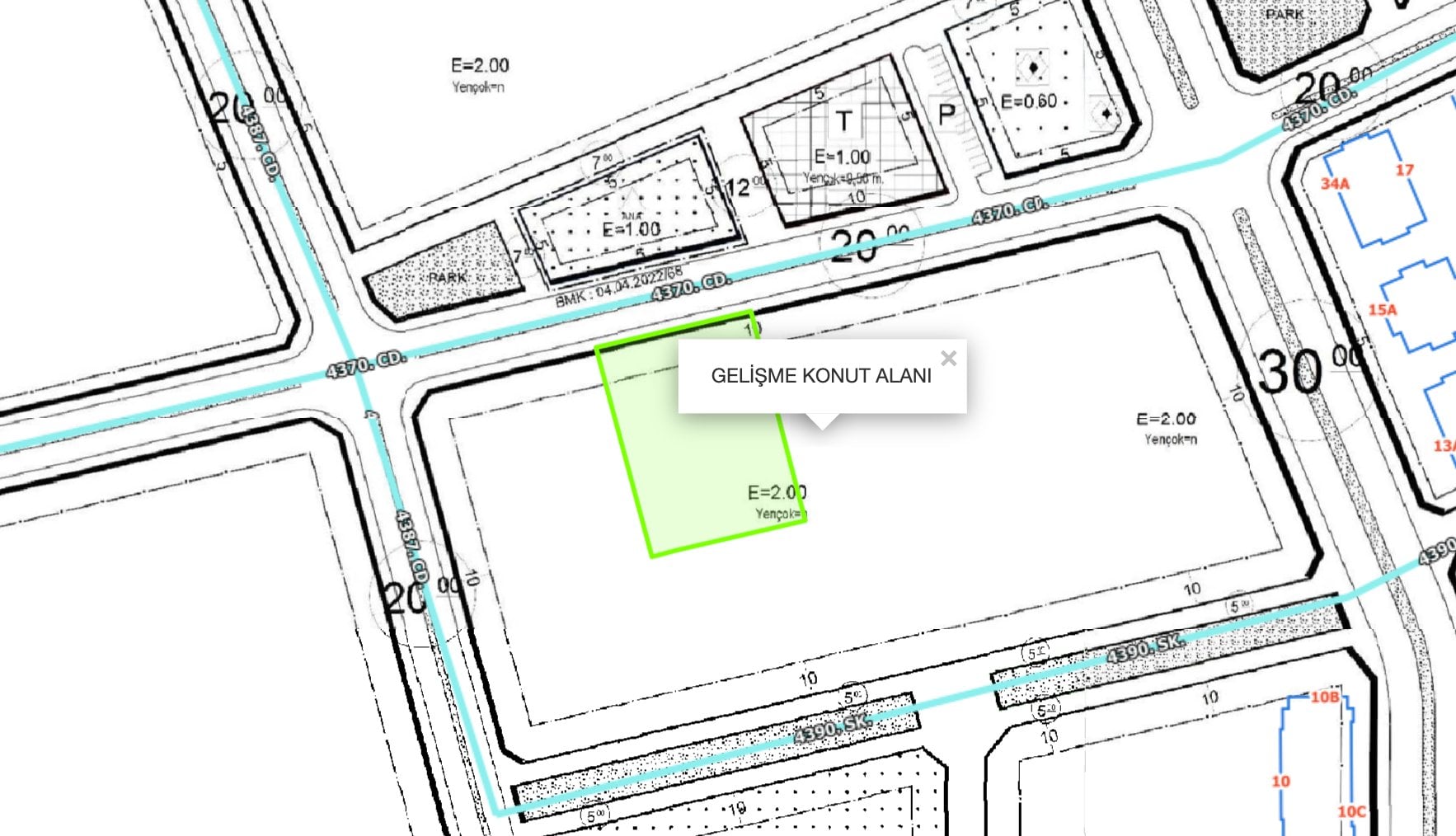 Erkilet Osmangazi Gelişim Bölgesinde 5.434 m² İnşaat Alanlı Satılık Arsa - 5